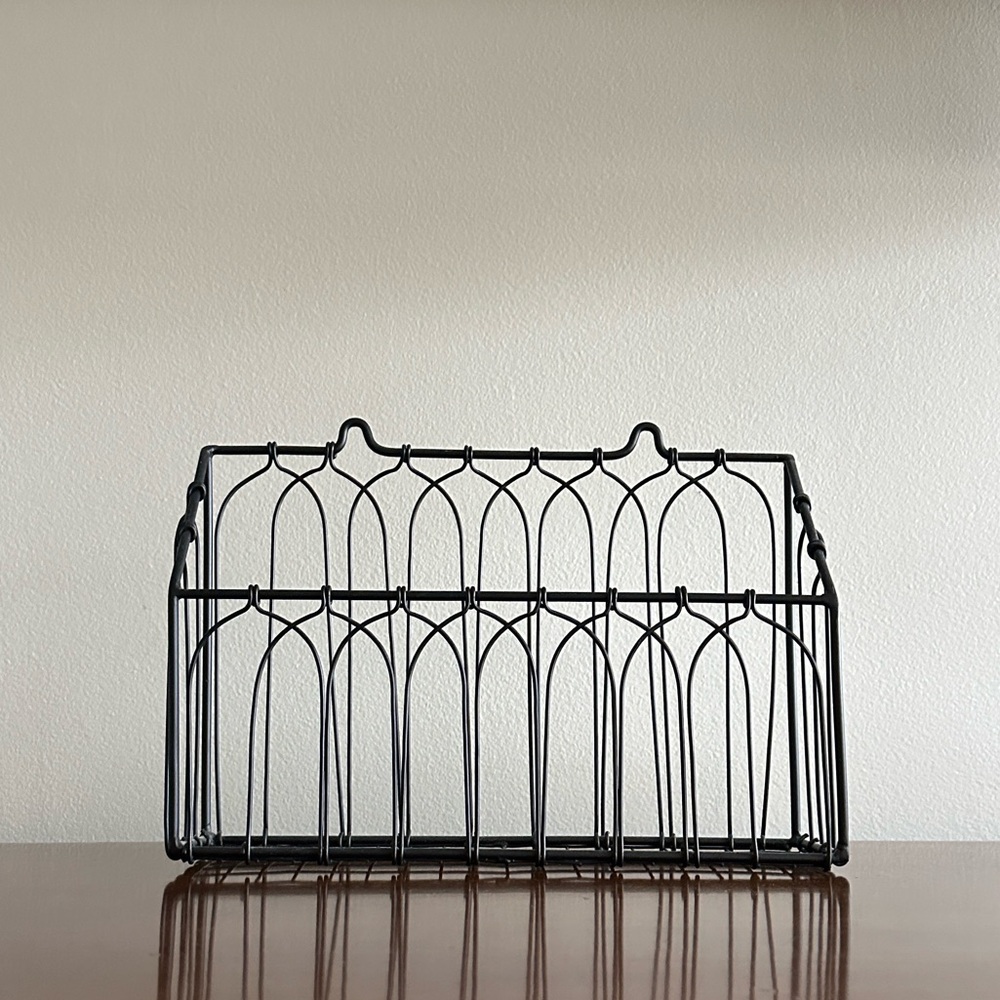 Decorative Black Wire Basket